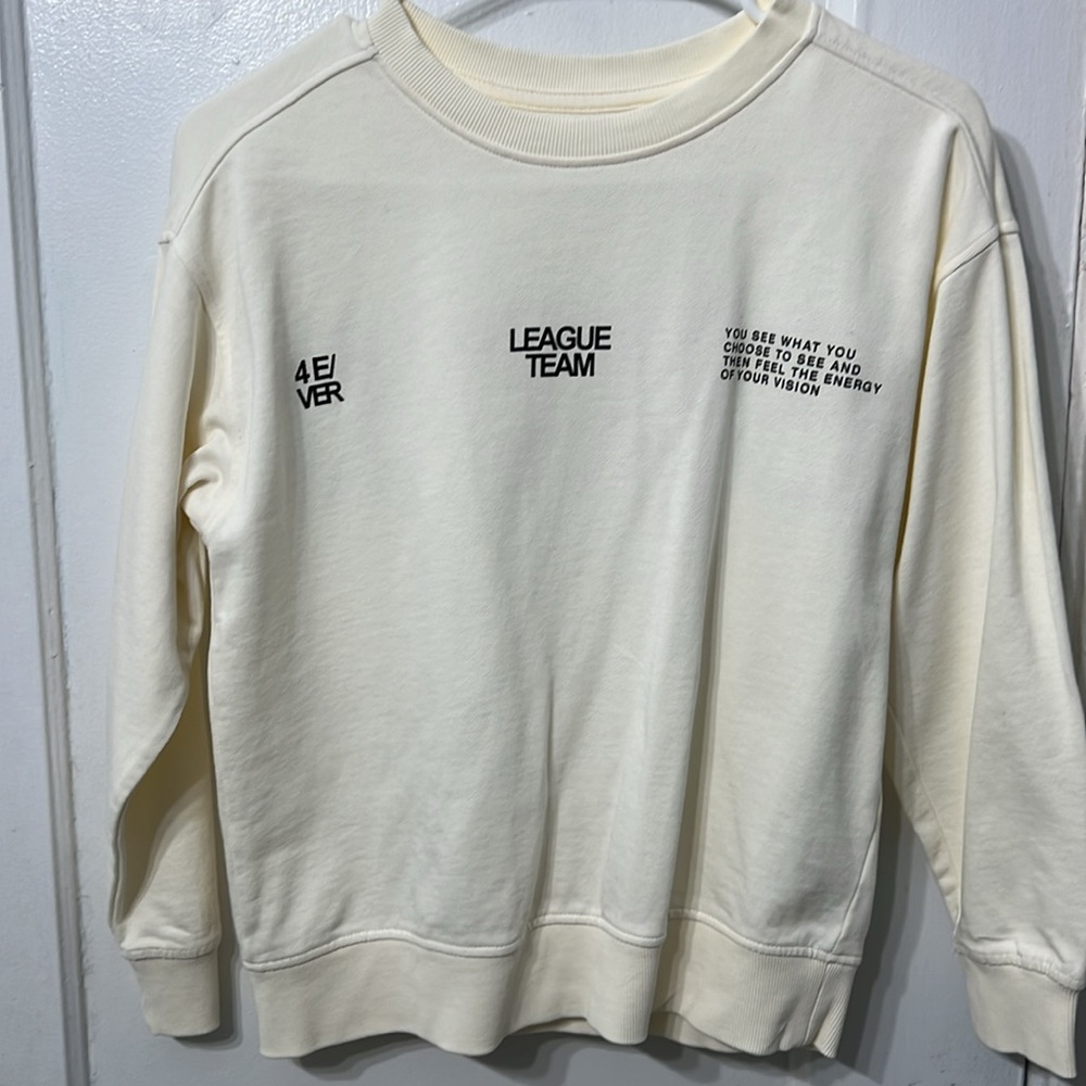 Cream Sweatshirt and Joggers Set with Black Text Zara boys 9 yo - Picture 2 of 6